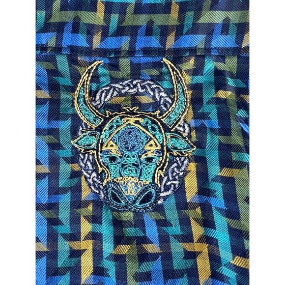 ROBERT GRAHAM Long Sleeve Shirt, Multi Embroidered, Multi-Color, Size X-Large - Picture 12 of 12